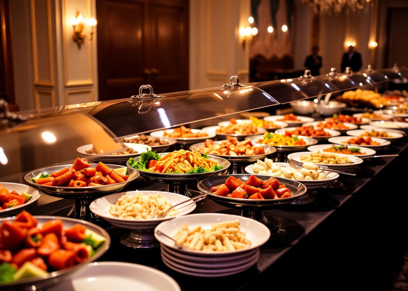 An elegant Polish catering buffet spread